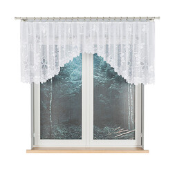 Markizeta Firana żakardowa gotowa 350x80 001 biała Renata