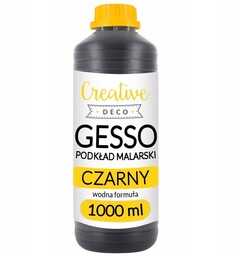 Gesso akrylowe czarne podkład malarski grunt primer