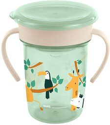 Kubek z silikonowym ustnikiem - Dżungla - 260ml