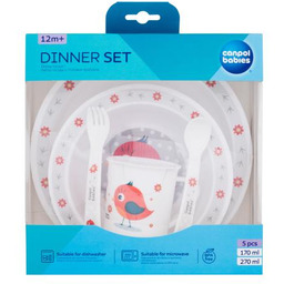 Canpol babies Cute Animals Dinner Set Bird naczynia