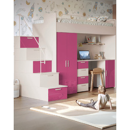 Meblościanka Raj 4 kaszmir połysk - pokój dziecięcy,