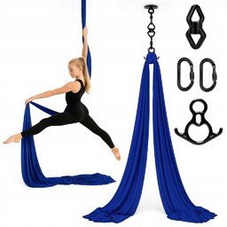 Szarfa akrobatyczna aerial silk 6 m Niebieska