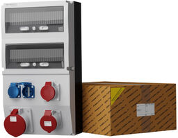 Rozdzielnica budowlana eXT 63A 32A 16A 2x230V Schuko