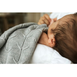 Poofi Kocyk merino Malmo jasno-szary