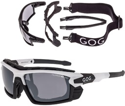 Białe Sportowe okulary przeciwsłoneczne z polaryzacją GOG E357-2P