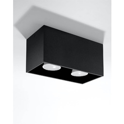 Sollux Lighting Lampa sufitowa QUAD MAXI SL.0381 czarna