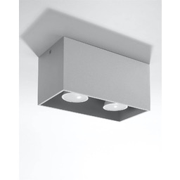 Sollux Lighting Lampa sufitowa QUAD MAXI SL.0382 szara