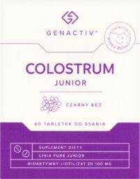 Genactiv Colostrum Junior Czarny Bez, od 3 lat,