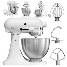 Robot planetarny kuchenny KitchenAid 5K45SSEWH 275 W biały