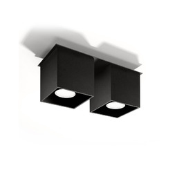 Sollux Lighting Lampa sufitowa QUAD 2 SL.0063 czarna