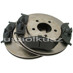 Przednie tarcze oraz klocki hamulcowe Chrysler Voyager Town