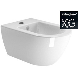 Bidet podwieszany 55x36 cm+ elementy montażowe biały połysk