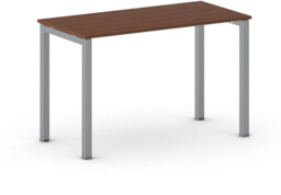 Biurko PRIMO SQUARE, 120x60 cm, szaro-srebrna podstawa, czereśnia