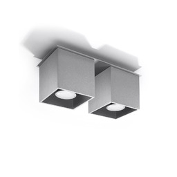 Sollux Lighting Lampa sufitowa QUAD 2 SL.0064 szara