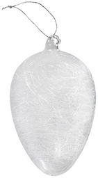 Dekoracyjne jajko/ pisanka wielkanocne białe ze wzorem