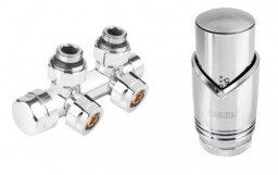 FERRO ZAWÓR ZTD30CR Dekoracyjny zestaw termostatyczny zespolony, kątowy