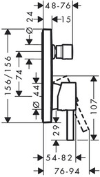 HANSGROHE 76416000 Finoris Jednouchwytowa bateria wannowa zgodna