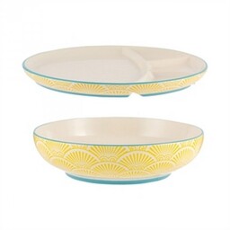 Typhoon (rayware Group TYP-Zestaw miska + talerz Yellow
