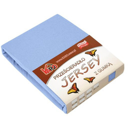 Prześcieradło jersey z gumką 160x200 błękitne P28-160 grube