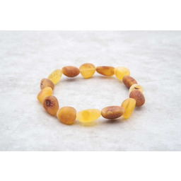Pakamera Bransoletka z bursztynu naturalnego elastyczna