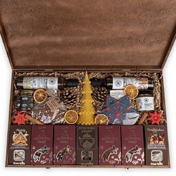 Duża SKRZYNIA prezentowa zestaw 16 produktów prezent