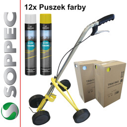 SOPPEC ZESTAW: 12x Farba do malowania linii SOPPEC