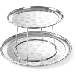 Patery półmiski ekspozycyjne stalowe z podstawą do owoców