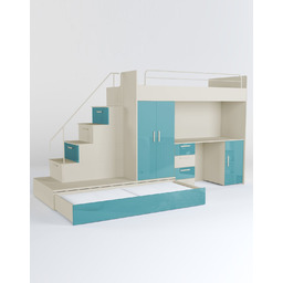 Meblościanka Raj 5 Kaszmir Połysk - pokój dziecięcy,