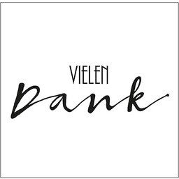 Mundart stemple szablon wytłaczany niemiecki tekst "dziękujemy"