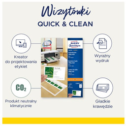 Wizytówki do druku dwustronne Quick & Clean Avery