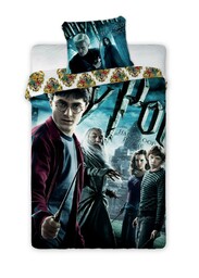 Faro Pościel bawełniana 140x200 Harry Potter 001 turkusowa