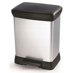 Kosz na śmieci z pedałem metalizowany 30l Deco