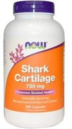 NOW shark cartilage 750mg -300kapsułek