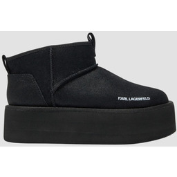 KARL LAGERFELD Czarne botki zamszowe THERMO Lo Slip