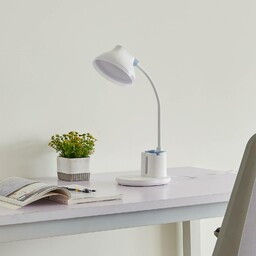 Lindby Lampa stołowa LED Zephyra, biały, CCT, ściemniana