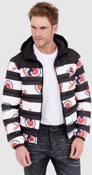 INVICTA Puchowa kurtka męska w pasy i logo