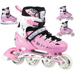 Łyżwy Rolki Z Regulacją Hokejowe Damskie 4w1 Łyżworolki