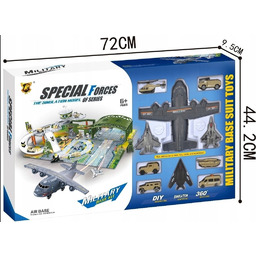 Baza wojskowa wielki zestaw wojskowy 10 pojazdów samolot