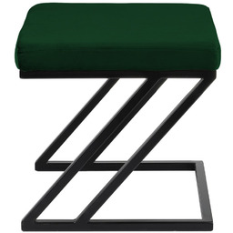 Ławka Pufa Linda, metalowa, czarna, w stylu loftowym