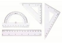 Zestaw geometryczny TETIS - linijka 15cm /BL001-AK/