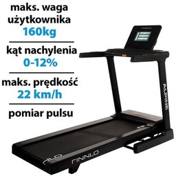 FINNLO Bieżnia elektryczna Alpine V-TFT 1839W 22km/h