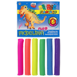 Modelina FLUO 6 kolorów Flamingo 453084