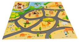 Ecotoys Mata piankowa dla dzieci puzzle safari 9el