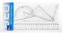 Zestaw geometryczny TETIS - linijka 20cm /BL001-BK/