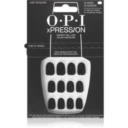 OPI xPRESS/ON, zestaw sztucznych paznokci, czarne
