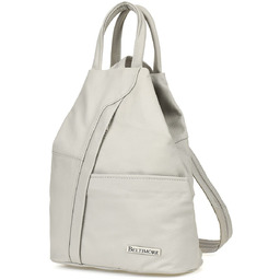 Siwy Beltimore Plecak Damski Skórzany Trójkąt Pojemny Q60