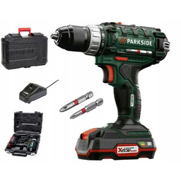 Wiertarko-wkrętarka Parkside Pabs 20-Li 20V +Akumulator +Ładowarka +walizka
