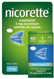 Nicorette Coolmint 4mg, 40 tabletek do ssania