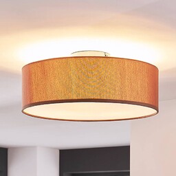 Lampa sufitowa Sebatin Lindby, możliwość ściemniania, brązowy /
