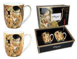 Zestaw 2 filiżanek Carmani, Klimt Pocałunek, 400ml, prezentowe